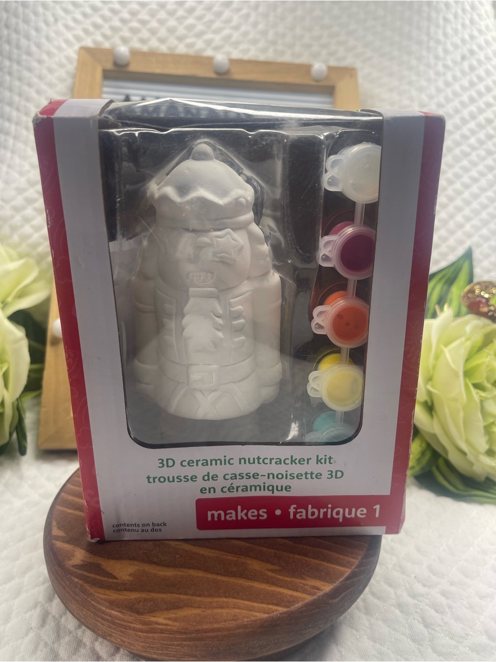3D Ceramic Nutcracker Kit - White (Includes Paints)